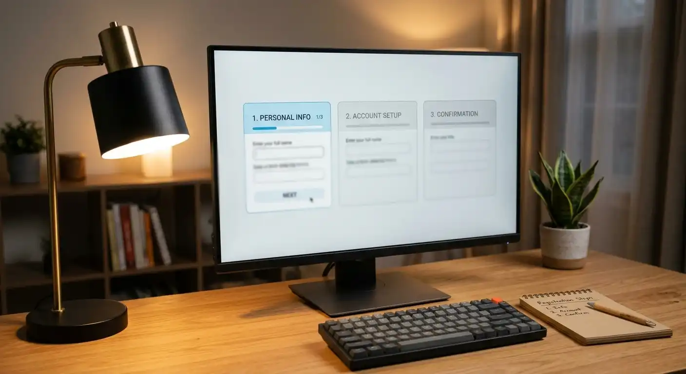 Aktivierung eines No-Deposit-Bonus auf einem Desktop-Monitor in drei Schritten