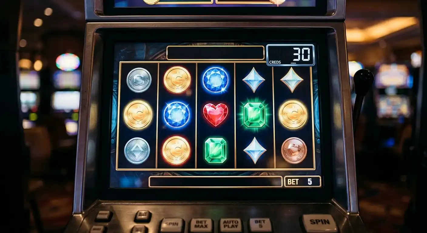 Spielautomat mit Spin-Counter und Anzeige der Bonus-Drehungen