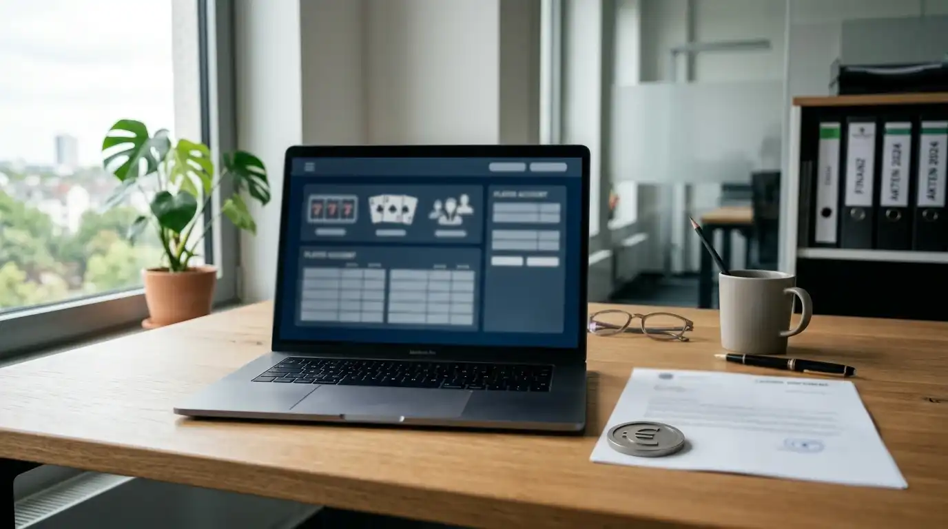 Prüfung eines deutschen Casinos ohne Konto am Laptop