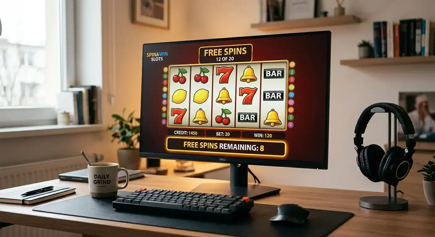 Screenshot-Ansicht eines Online-Slots mit ägyptischen Symbolen und einem Free-Spin-Counter am unteren Bildrand