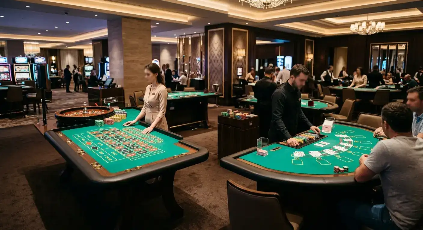 Live-Roulette- und Blackjack-Tische mit echten Dealern