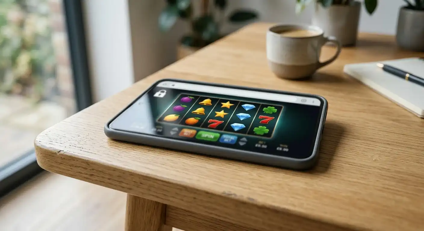 Mobiles Casino auf Smartphone mit sicherer Anmeldeseite