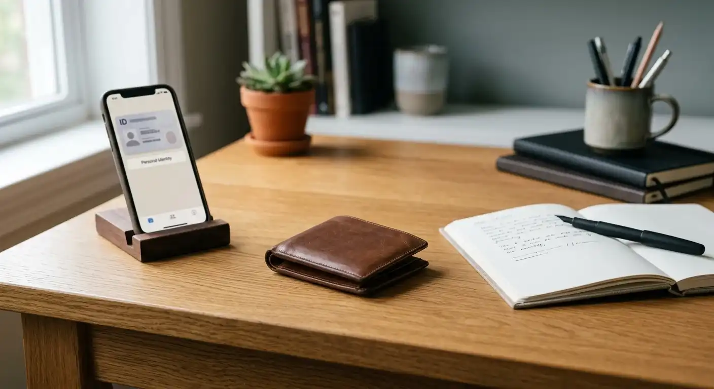 Neutrale Wallet- und Identitätsprüfung am Schreibtisch