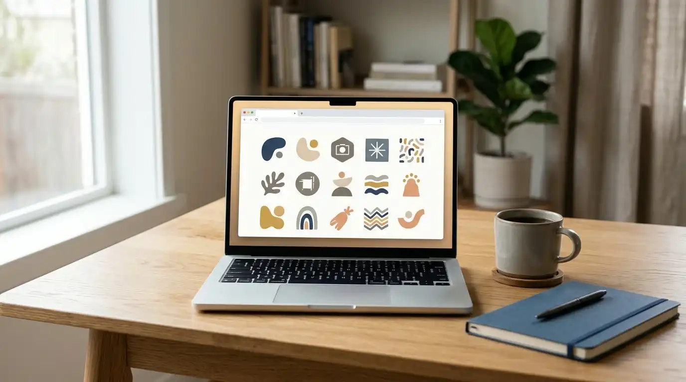 Laptop mit geöffnetem Browser-Casino ohne Download auf einem ruhigen Schreibtisch